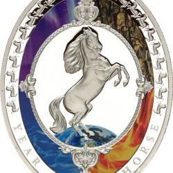 Reproduction Coin - Year of the Horse Tokelau Silver Plated Coin