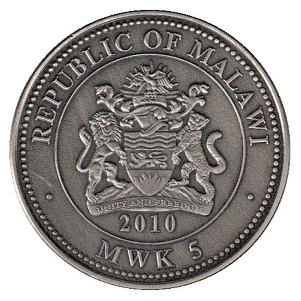 Reproduction Coin –Malawi 5 kwacha 2010 Pope Silver Plated Commemorative UNC Coin