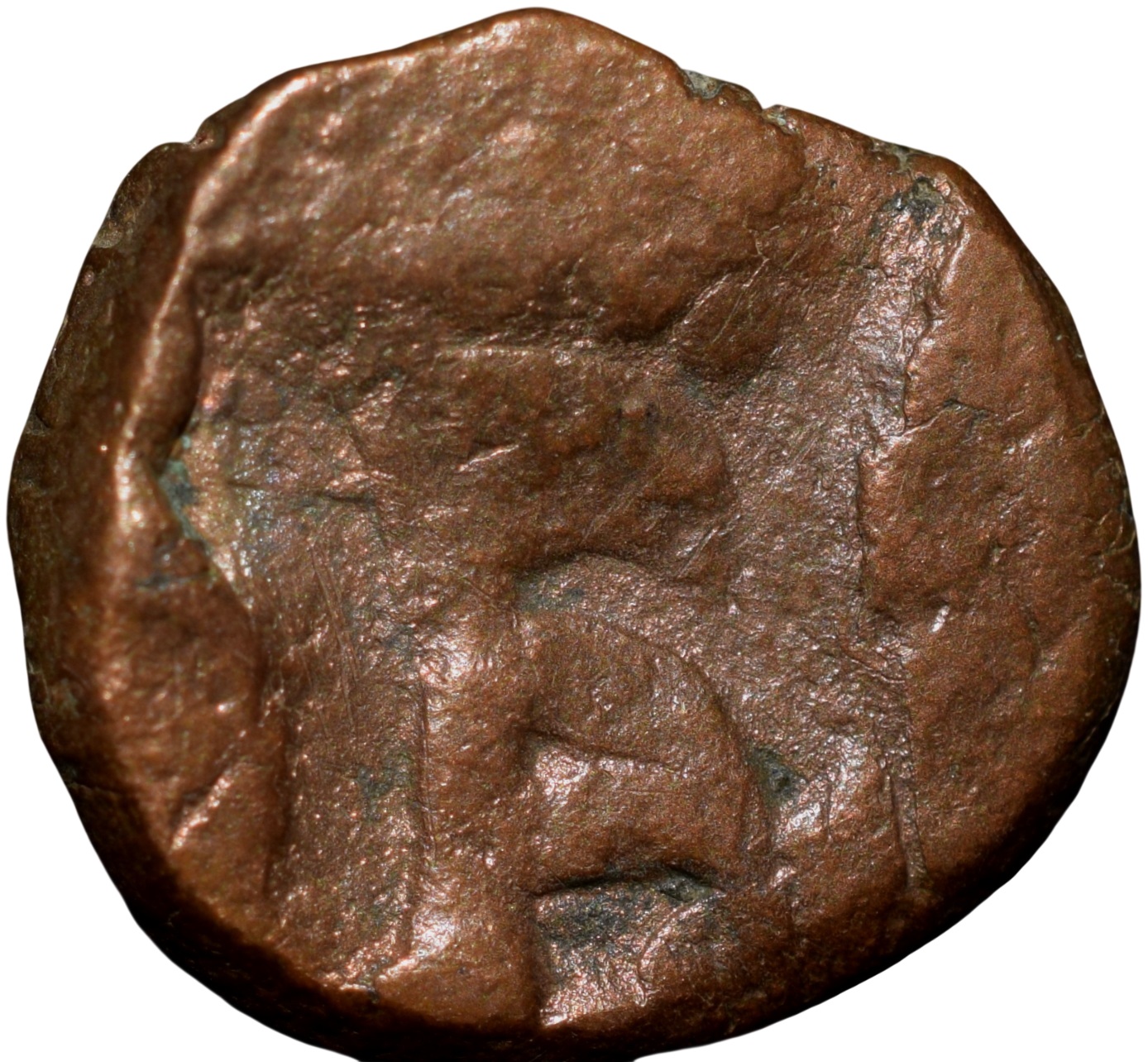 Copper Paisa of Parsoji II (AD 1816-1817) of Bhonsala Dynasty Type 37.1 Very Rare - Image 2