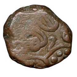 Copper 2/3 Falus of Muhammad Adil Shah(AD 1627-56) of Bijapur Sultanate BJ33 Rare