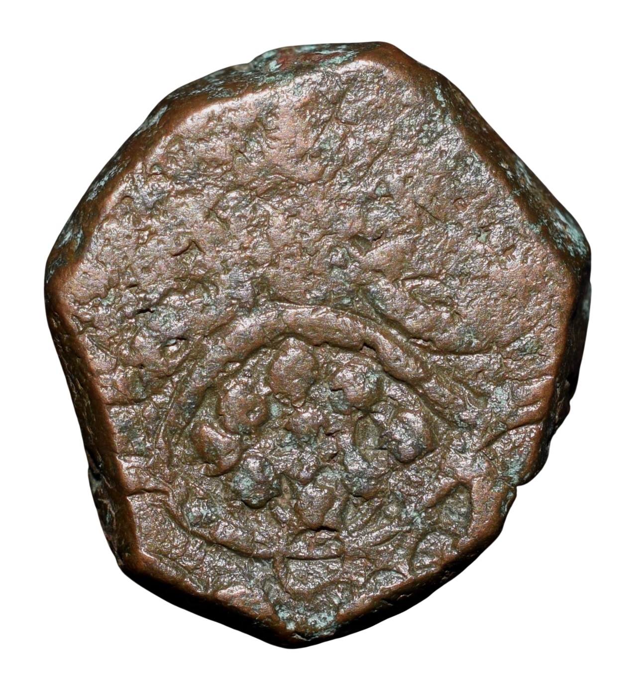 Copper 2/3 Falus of Muhammad Adil Shah(AD 1627-56) of Bijapur Sultanate BJ33 Rare
