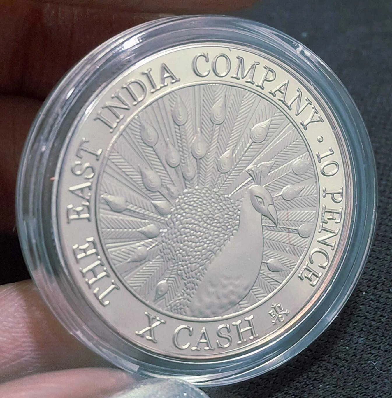Reproduction Coin –Saint Helena 10 Pence 2012 - Elizabeth II Peacock Silver Plated Commemorative UNC Coin