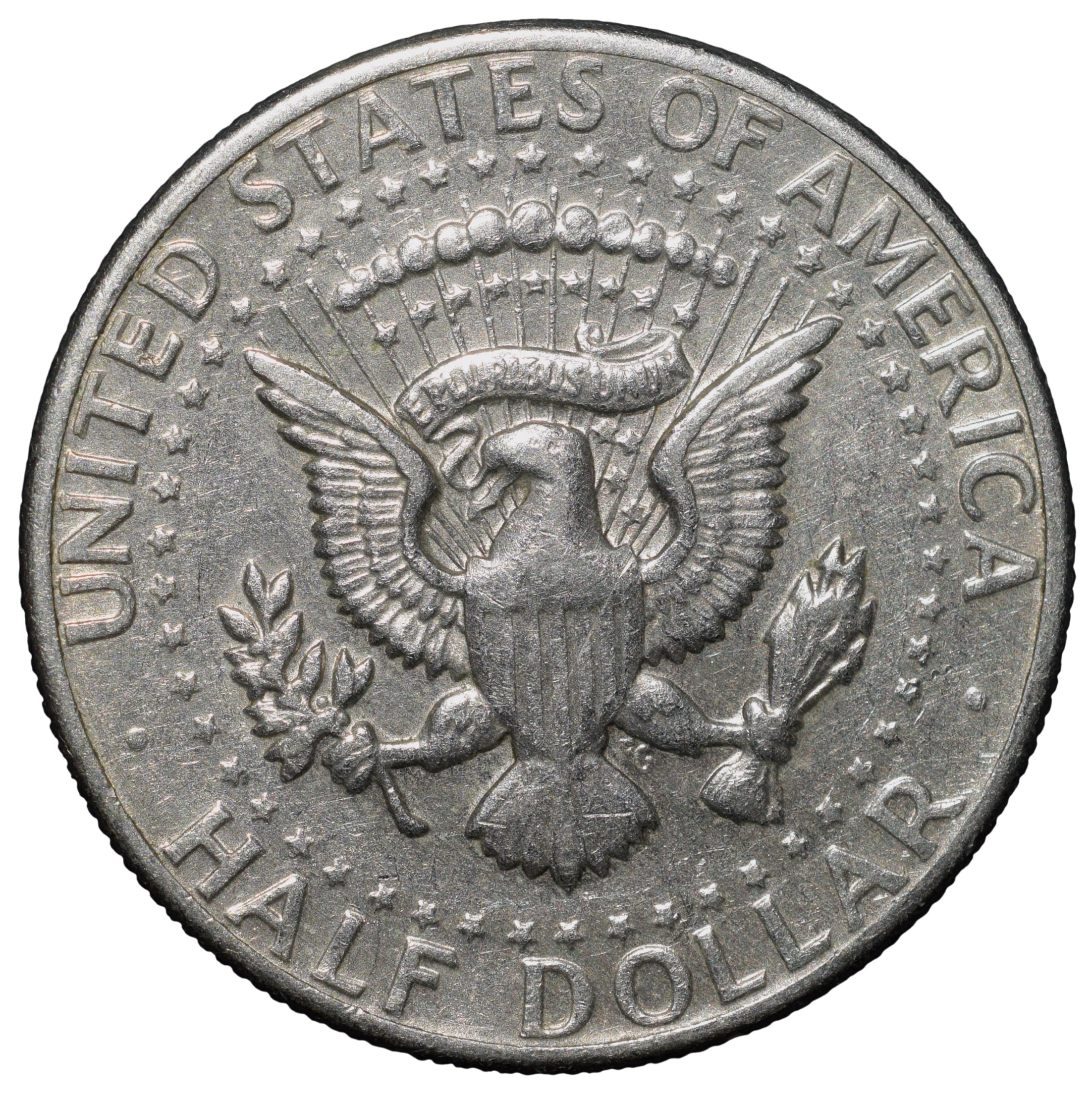 Copper-Nickel 1/2 Dollar of USA (AD 1971) with Portrait of John F. Kennedy