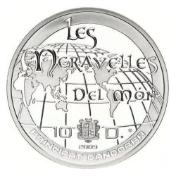 Alternative view of Reproduction Coin – 10 Diners 2009 - (The Great Wall in China) Wonders of the World Silver Plated Commemorative UNC Coin