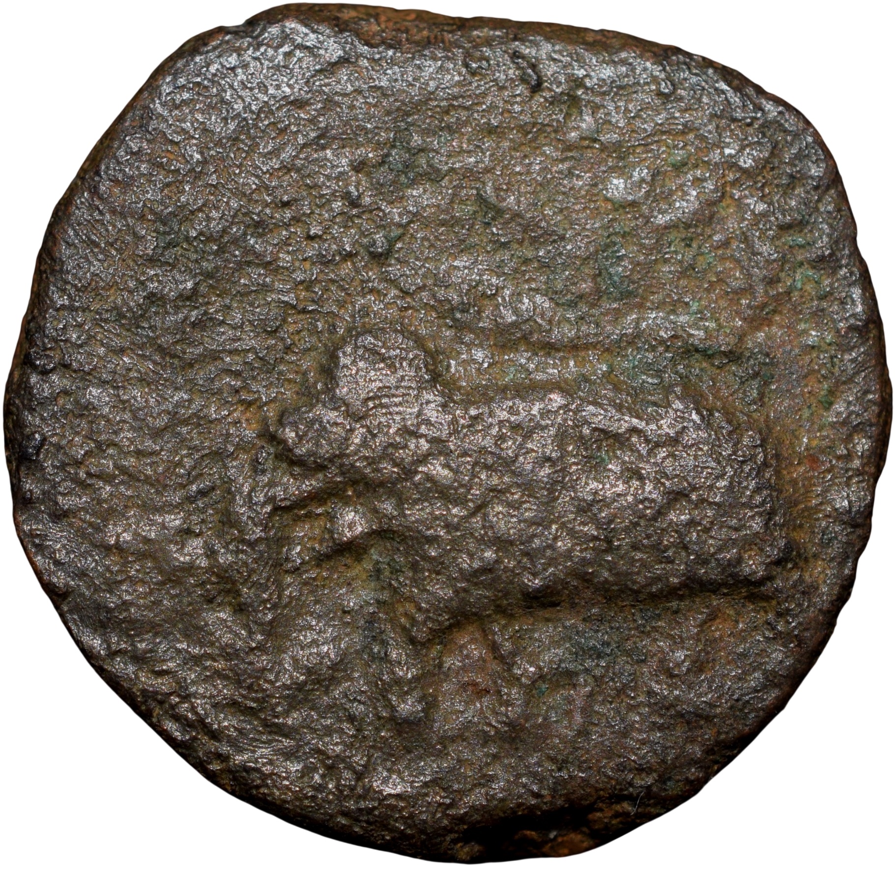 Copper 1/2 Paisa of Tipu Sultan(AD 1787-99) of Mysore Kingdom Bengalur Mint KM32.2 Rare