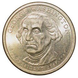Alternative view of Brass 1 Dollar of United States of America (AD 2007) Commemorative Issue 'George Washington'