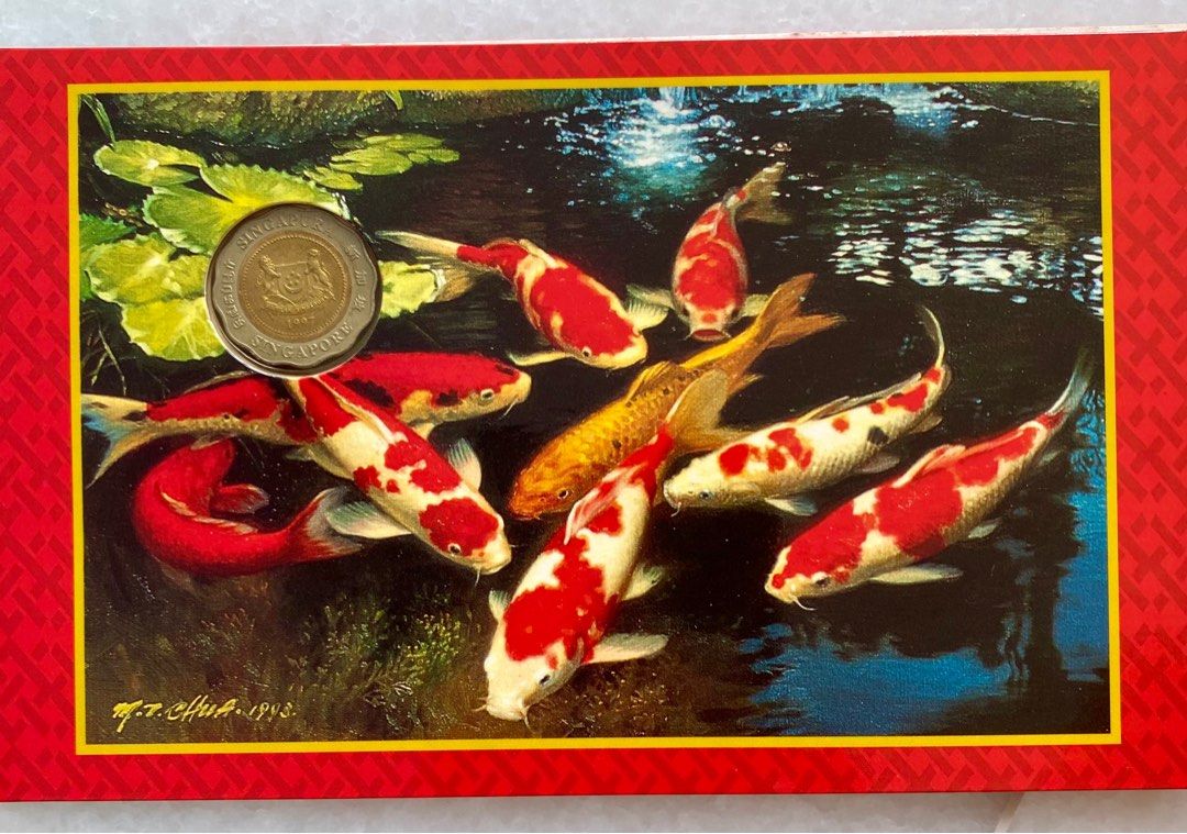 1997 Singapore Uncirculated 6 Coin Set With Beautiful Folder Packaging