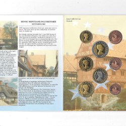 Alternative view of DANMARK EURO PATTERN 2002 RARE (8 COIN SET ) WITH BEAUTIFUL FOLDER