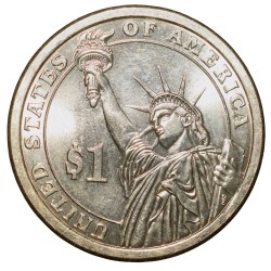 Alternative view of Brass 1 Dollar of United States of America (AD 2007) Commemorative Issue 'George Washington' About UNC Grade