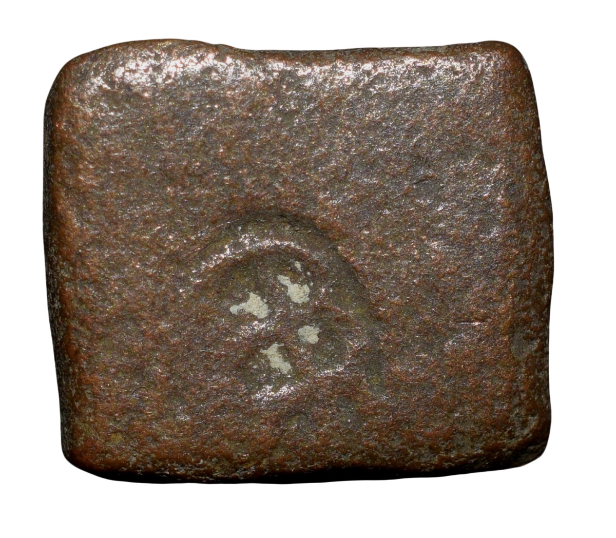 Copper Punch Mark from Ujjaini Region Mauryan Period (3rd-2nd Cen. BC) Mahakal Type - Image 2