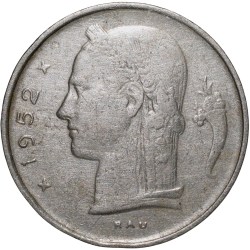 Old Copper-Nickel 1 Franc of Baudouin I (AD 1952) of Belgium Country
