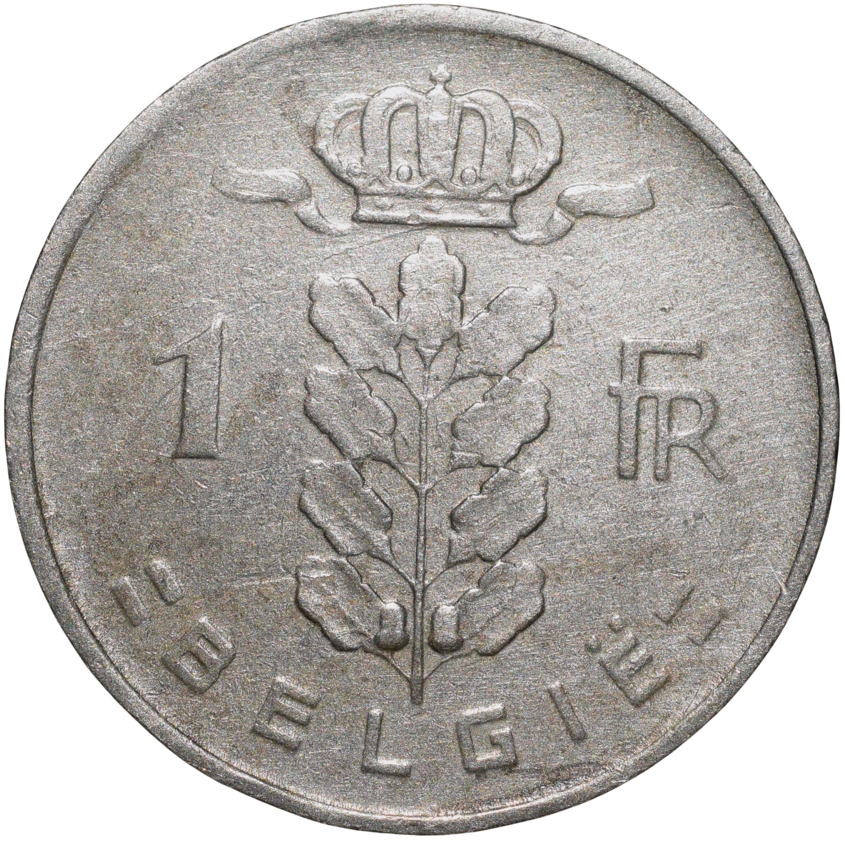 Old Copper-Nickel 1 Franc of Baudouin I (AD 1952) of Belgium Country - Image 2