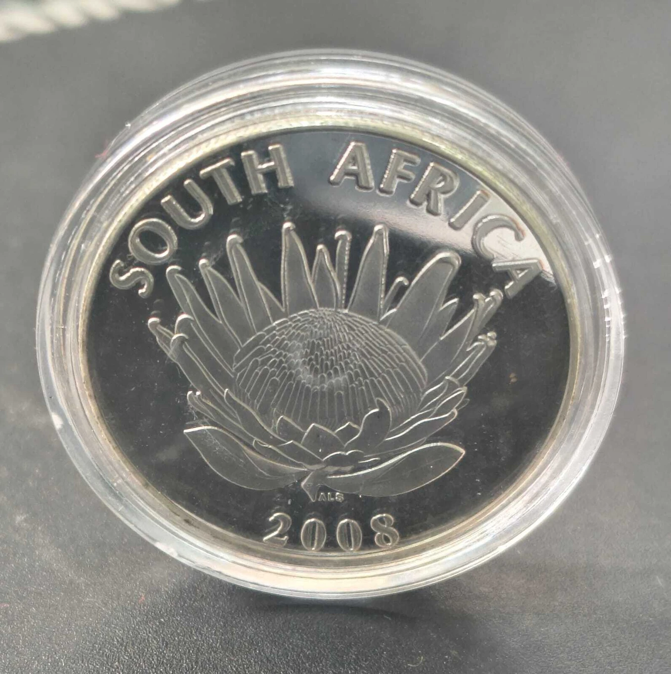 Reproduction Coin –South Africa 1 Rand Mahatma Gandhi 2008 Silver Plated Commemorative UNC Coin