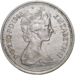 Copper-Nickel 5 New Pence of Elizabeth II (AD 1968) from United Kingdom