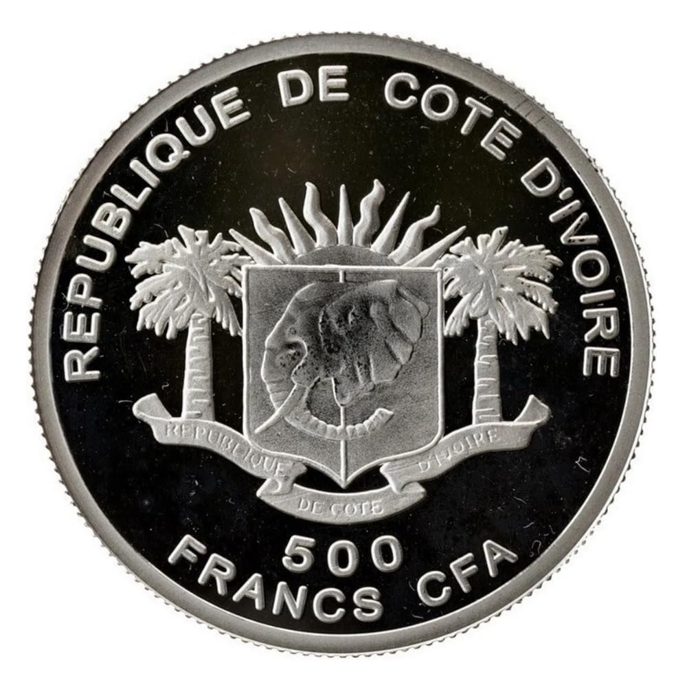 Reproduction Coin - 500 francs 2008 - Taj Mahal West African CFA Franc Commemorative UNC Beautiful Rare Silver Plated Coin
