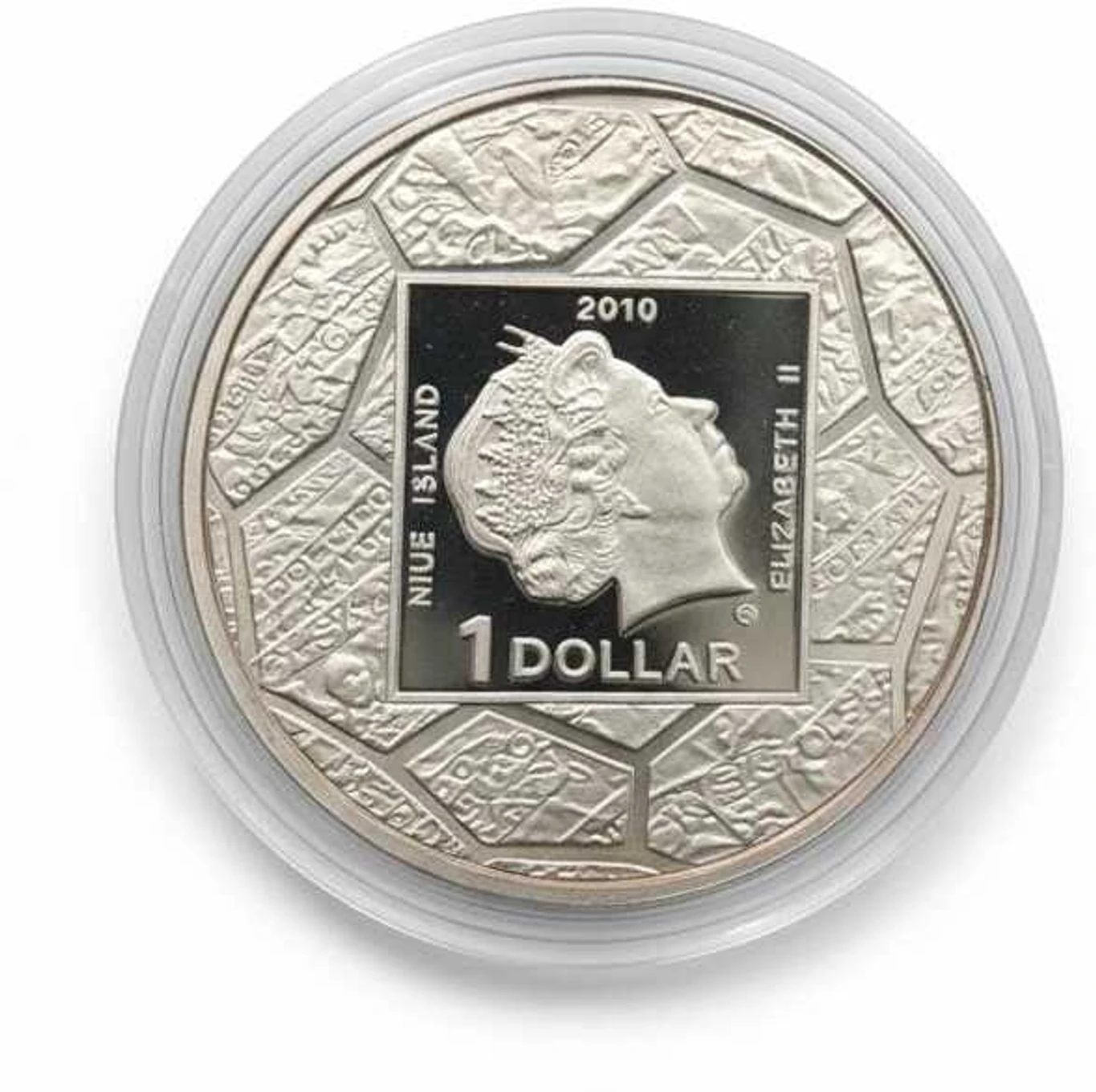 Reproduction Coin – NIUE Island 1 Dollar 2010 - Elizabeth II Gdansk Silver Plated Commemorative UNC Coin