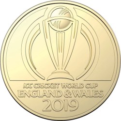 Alternative view of 2019 Australia - 1 Dollar - ICC Cricket World Cup England & Wales Rare Coin Card