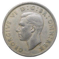 Alternative view of Copper-Nickel 2 Shillings of George VI (AD 1948) of Great Brittain