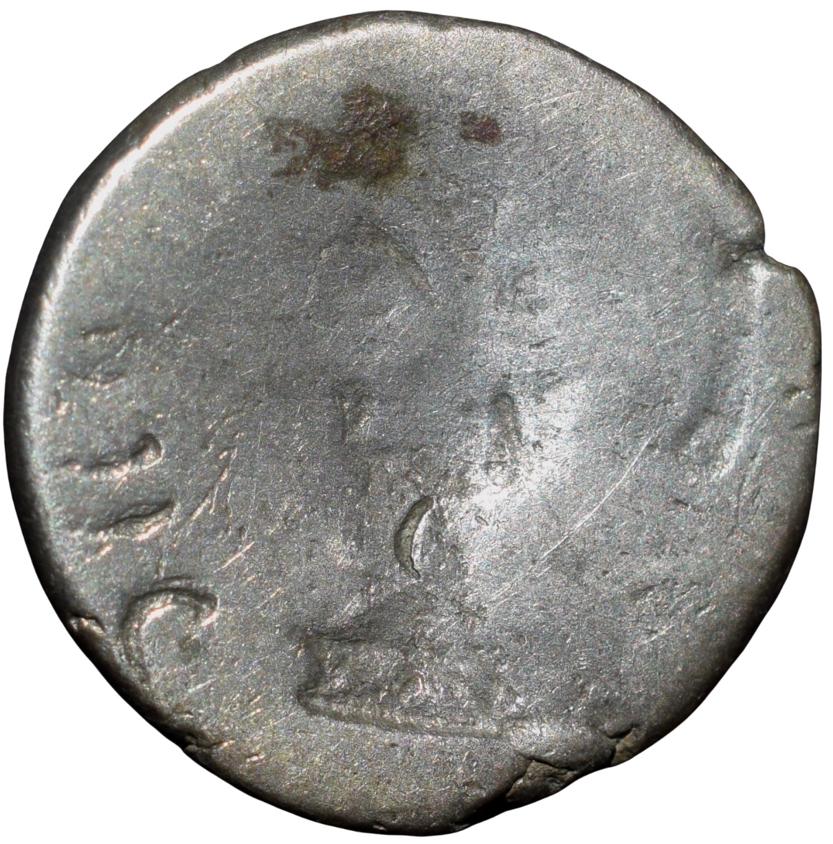 Silver Drachma of Rudrasen III (AD 348-378) of Western Kshatrapa Brokage/Lakhi with Date Saka271 - Image 2