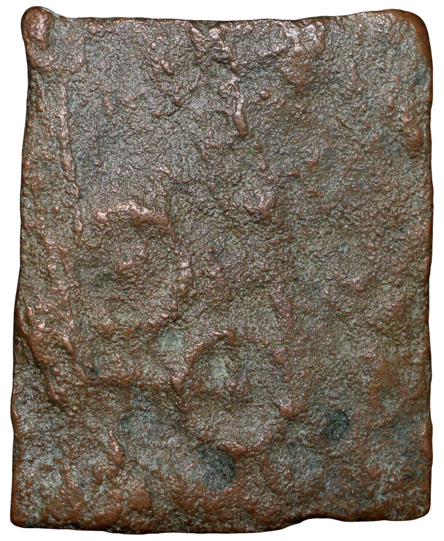 Copper Large Coin of City-State - Eran-Vidisha 2nd Cen. BC with River with Fishes-Tree Railing/Ujjaini Symbol