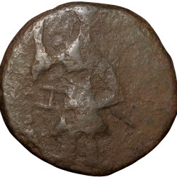Copper Double-Drachma of Kanishka (AD 127-150) from Uttar-Pradesh Region New Variety Rare