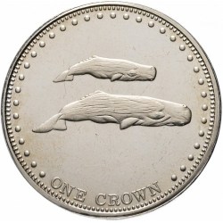 Alternative view of United Kingdom › Saint Helena, Ascension and Tristan da Cunha › 1 Crown 2008 - Elizabeth II 4th portrait Rare Coin #C-67