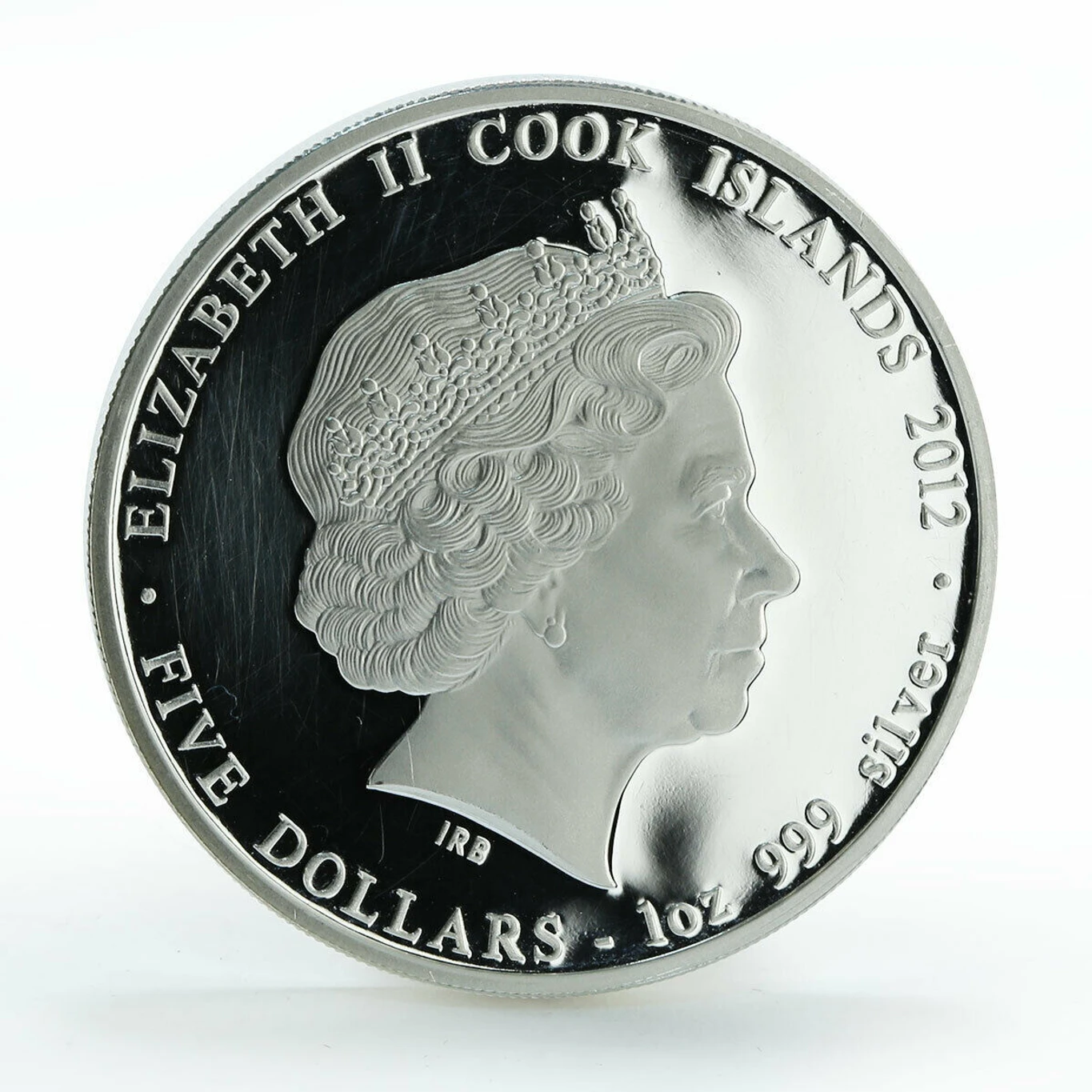 Reproduction Coin – Cook Island 5 dollars 2012 Year of the Dragon (Prosperity) Silver Plated Commemorative UNC Coin