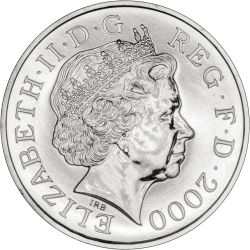 United Kingdom 5 Pounds Elizabeth II 4th portrait Millennium Dome privy mark Unique and Rare