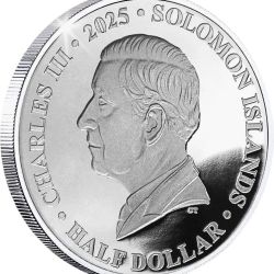 Half Dollar Charles III VE Day 80th Anniversary Solomon Islands Unique and Rare