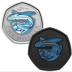 Flying Fish Glow in Dark UNC Barbados Mint Coin Unique and Rare