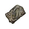 Copper Coin of Maharathis of Andhra(2nd Cen.BC) with Nandipad above Bull Right/Standing Deity above Taurine, Nandipad, Ujjaini & Swastik Ext.Rare