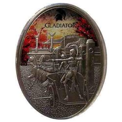 Reproduction Coin - Fiji 10 Dollars 2013 Gladiatrix Commemorative UNC Beautiful Coloured Rare Silver Plated Coin