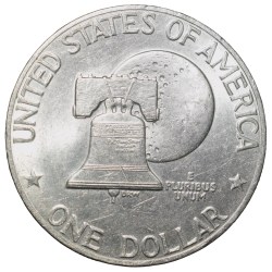 Old Copper-Nickel 1 Dollar of USA (AD 1976) Large "Eisenhower Dollar" United States 200th Anniversary of Independence Scarce