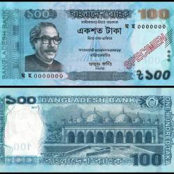 Bangladesh 100 Taka World Banknote 2014 P55Acs SPECIMEN UNC Unique and Rare