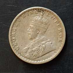 Alternative view of Silver British India King and emperor George v Denominaton 1/2₹ year 1919 Same and similar piece available