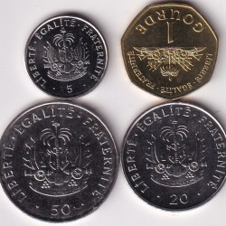 Haiti 1 5 20 50 Gourdes 4 Coins Set