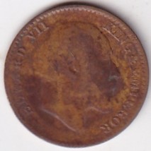 Alternative view of 1/12 Anna 1908 King Edward VII Old British India Coin