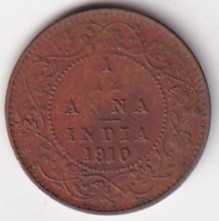 1/12 Anna 1910 King Edward VII Old British India Coin