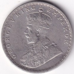 Alternative view of Calcutta Mint 1911 SIlver One Rupee George V British India Collector Choice Extra Fine Rare Coin