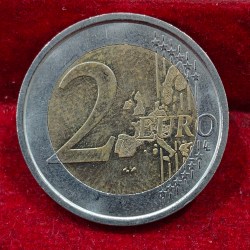 Alternative view of Italy 2 Euros 2003 Rare Bimetallic Rare Coin #E-298