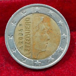 Luxembourg 2 Euros 2004 - Henri I Rare Bimetallic Rare Coin #E-301