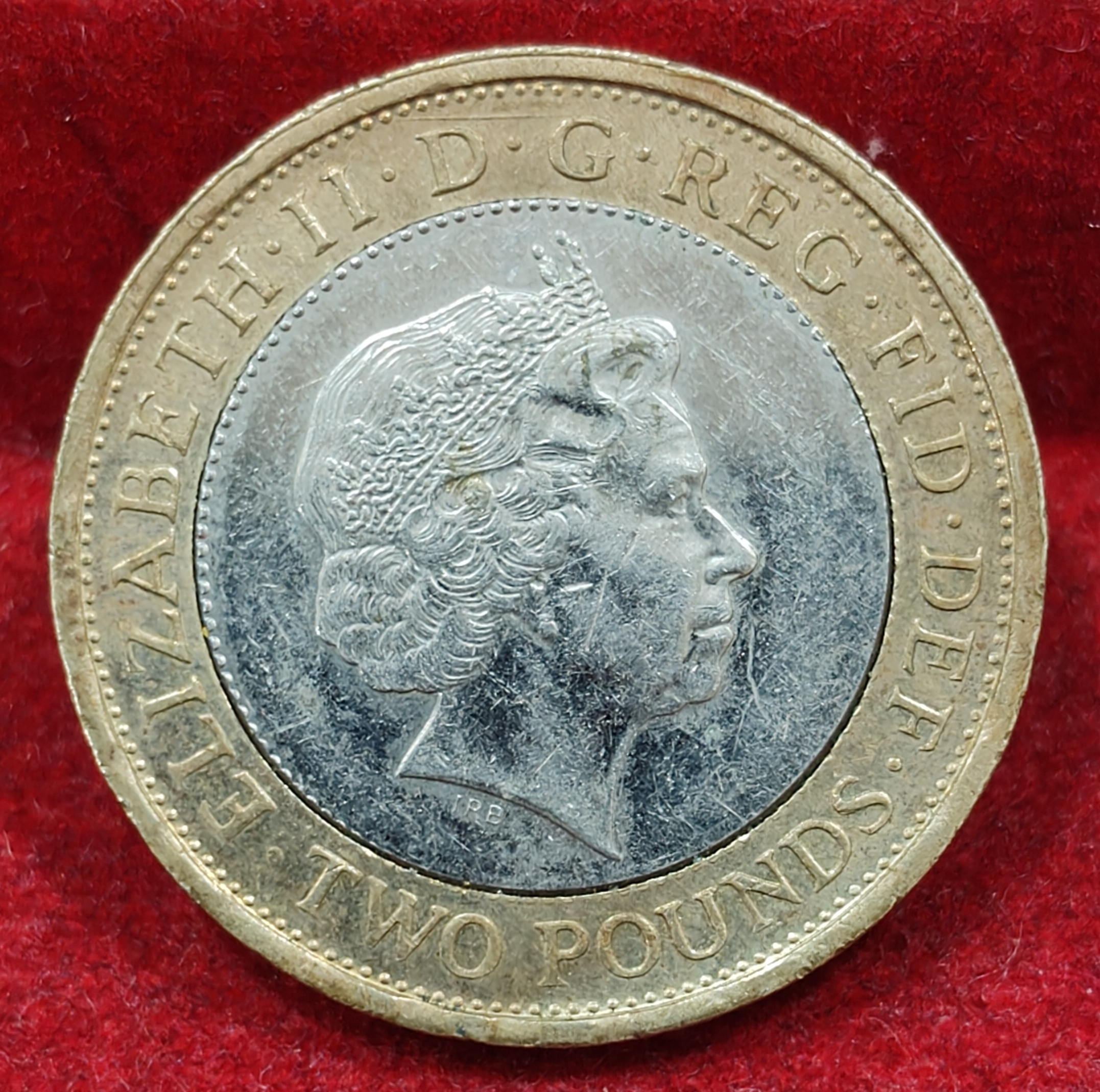 United Kingdom 2 Pounds 2007 - Elizabeth II ; Abolition of Slave Trade Commemorative issue Rare Coin #E-310