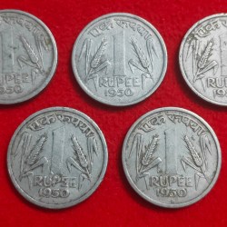 1 Rupee 1950 Coin Each Coin Price 1100