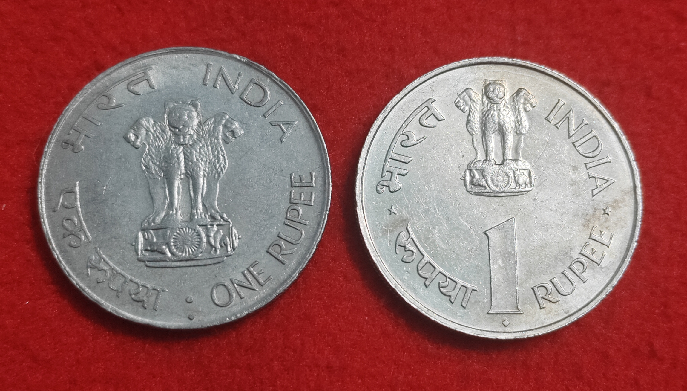 1 Rupee 2 Coin Set of Mahatma Gandhi and Jawaharlal Nehru