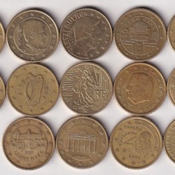 14 Different 50 Euro Cent Rare (14 Coin ) Set#E-314