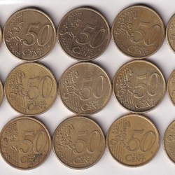 Alternative view of 14 Different 50 Euro Cent Rare (14 Coin ) Set#E-314
