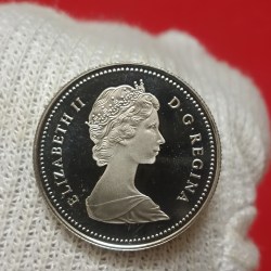 Alternative view of Elizabeth II DG Regina 50 Cents Proof Coin 1983 Year Royal Canadian Mint