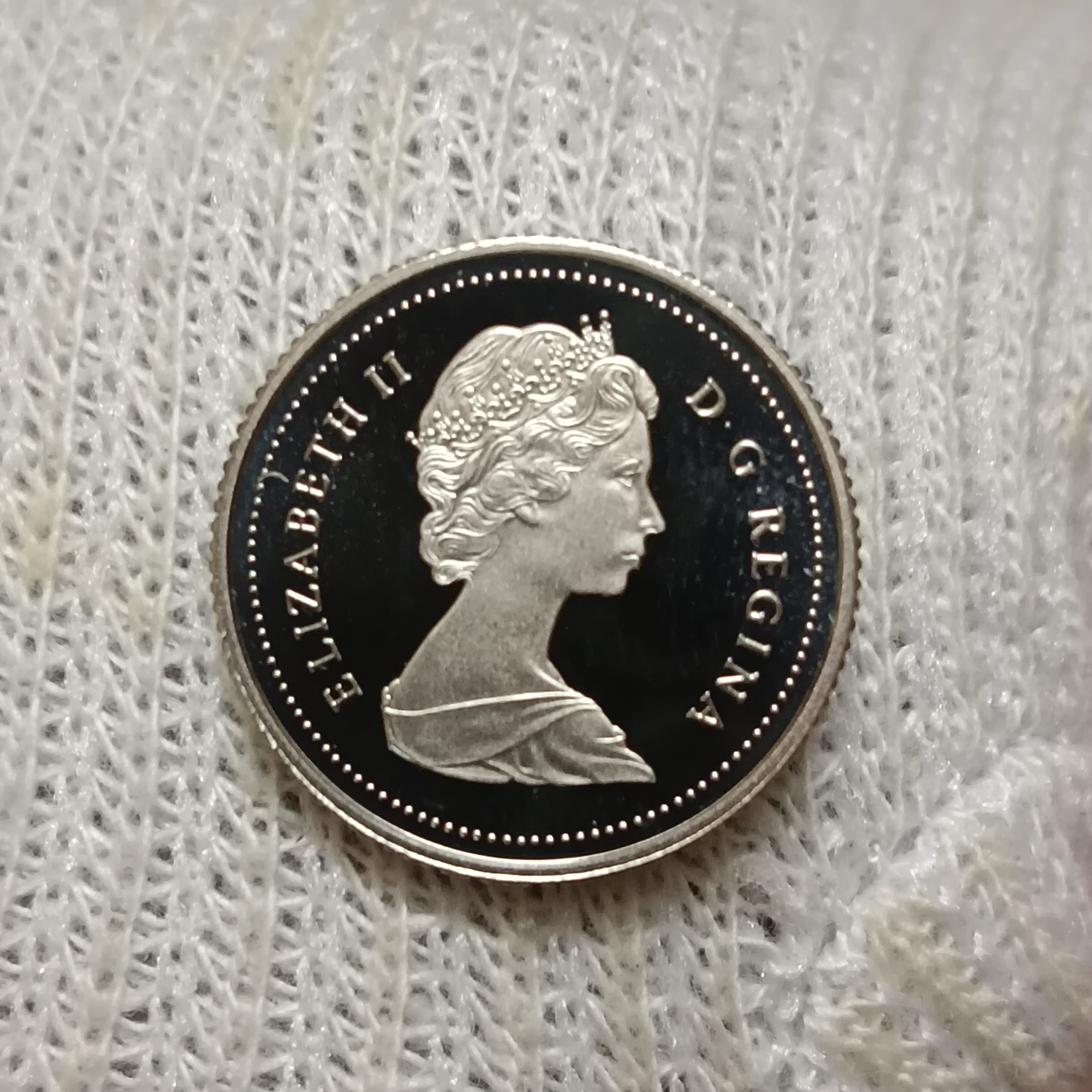 Elizabeth II DG Regina 10 Cents Proof Coin 1984 Year Royal Canadian Mint