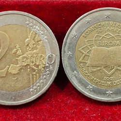Germany, 2 Euros 2007 - Treaty of Rome Rare Bimetallic Coin #E-320