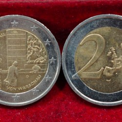 Germany 2 Euros 2020- Kneeling to Warsaw Rare Bimetallic Coin #E-322